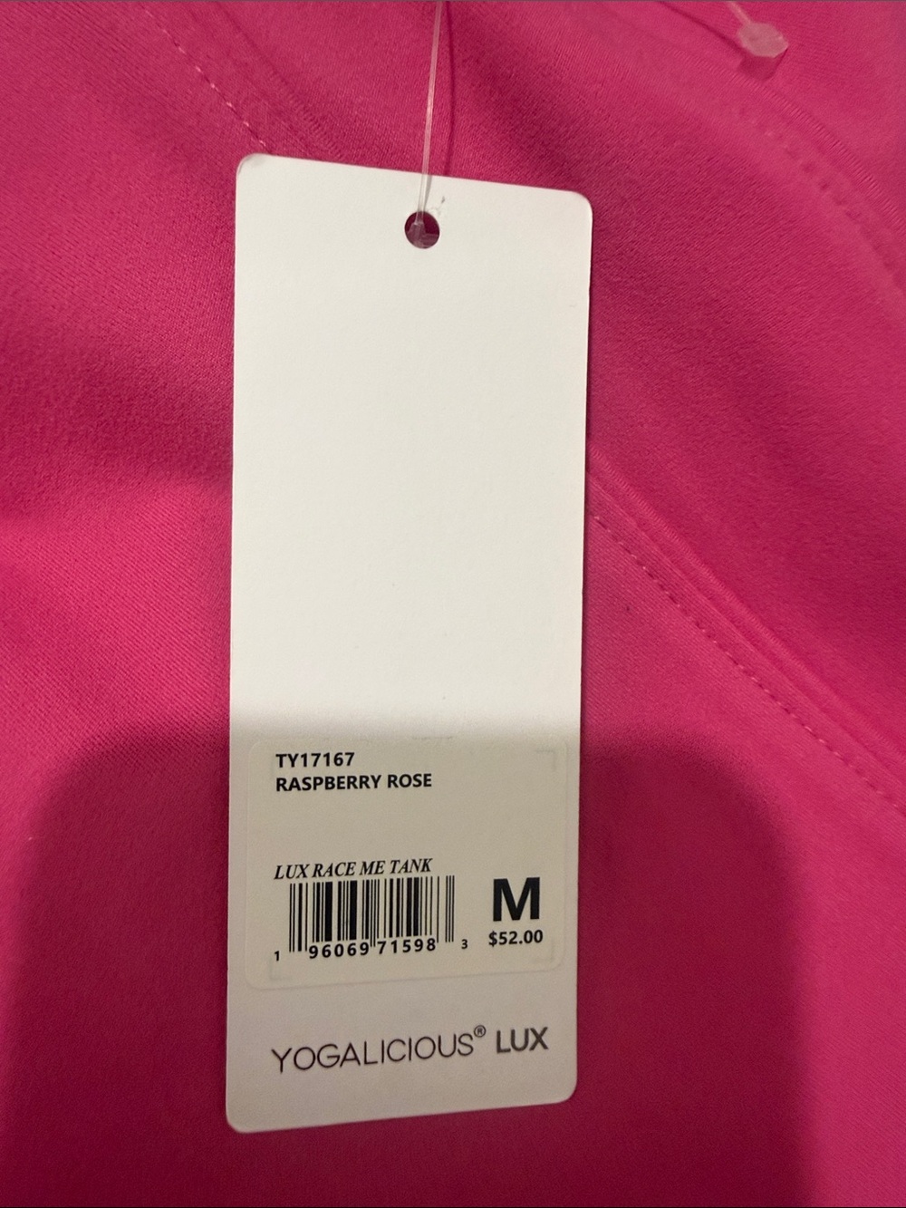 Yogalicious Hot Pink V‑Neck Tank Top - Picture 2 of 4